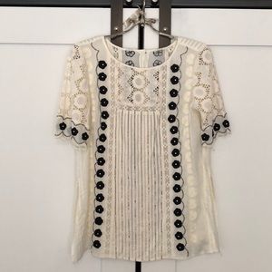 Floreat Embroidered and Sequenced Blouse